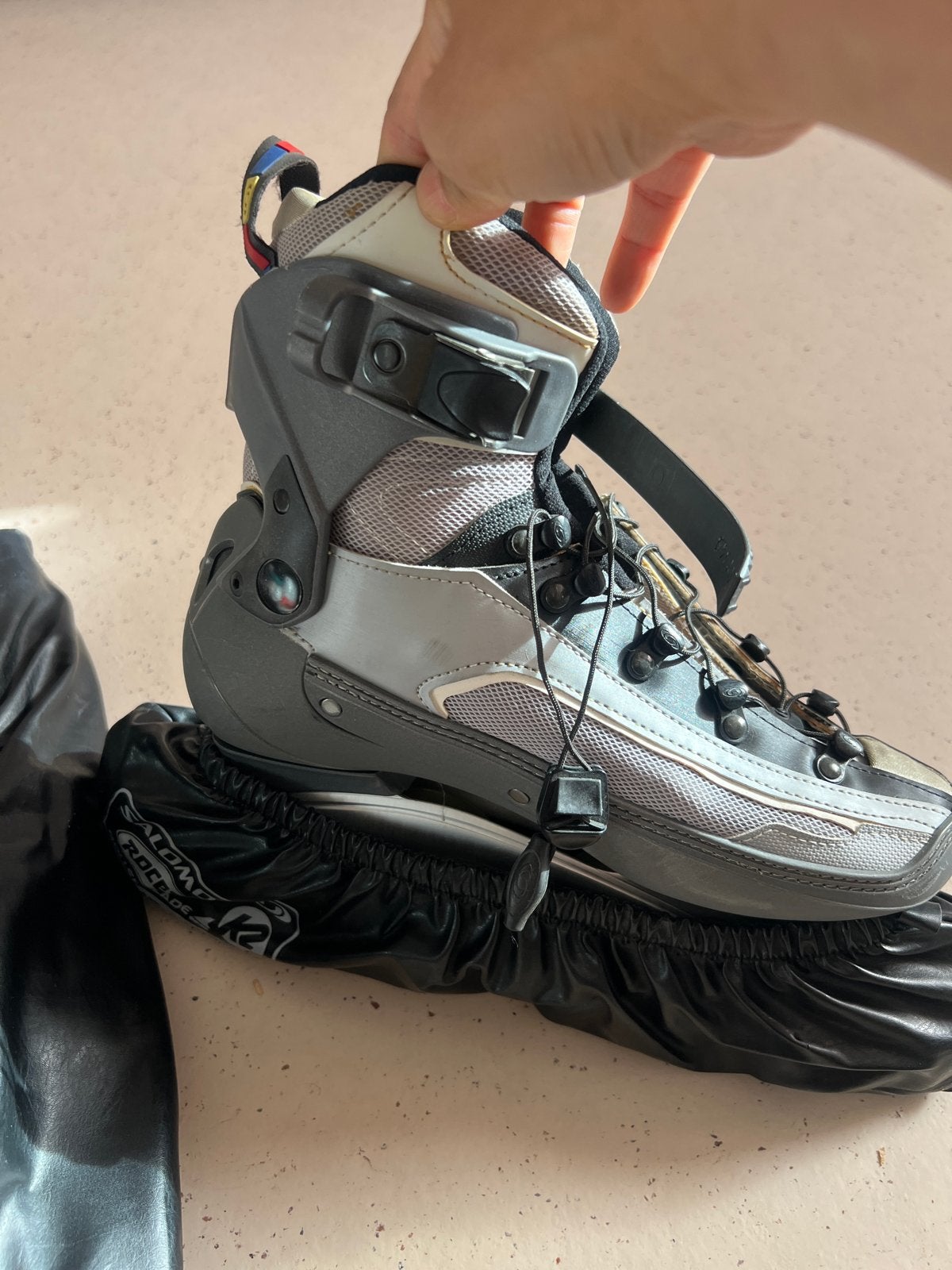 Salomon Pilot 9 Ti inline skates + beschermset, maat 38, Ophalen of Verzenden, Gebruikt, Overige typen