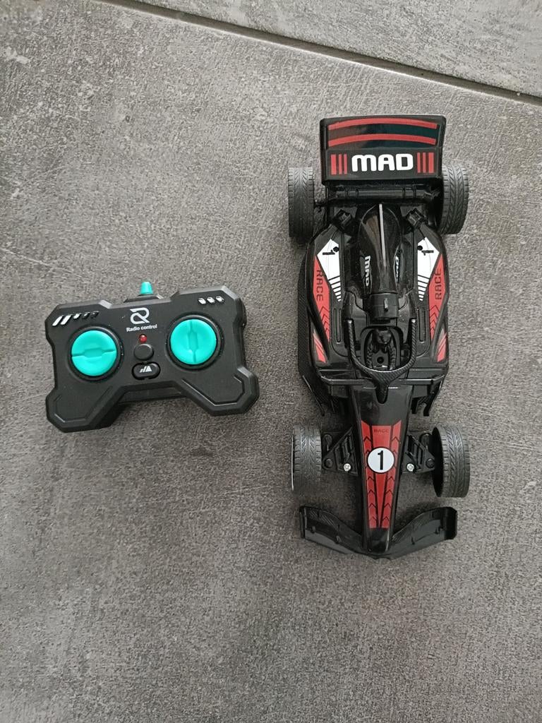 RC Formule 1 Auto met Afstandsbediening - Zwart/Rood, Elektro, Gebruikt, Ophalen of Verzenden, Auto onroad