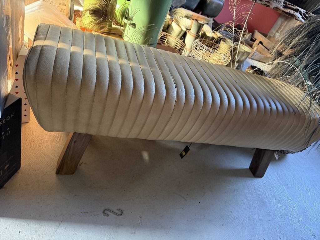 PTMD lederen bankjes, Ophalen, Vintage robuust, Minder dan 75 cm, Hout