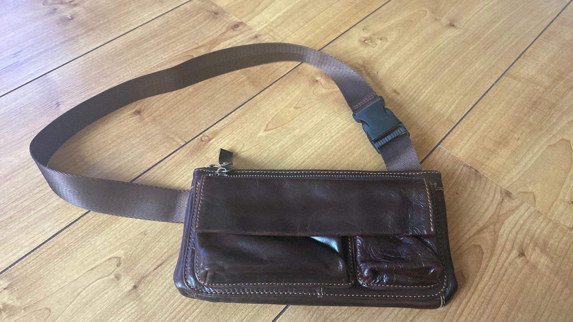 Heuptas bruin leer heup tas, Sieraden, Tassen en Uiterlijk, Ophalen of Verzenden, Nieuw, Bruin, Leer