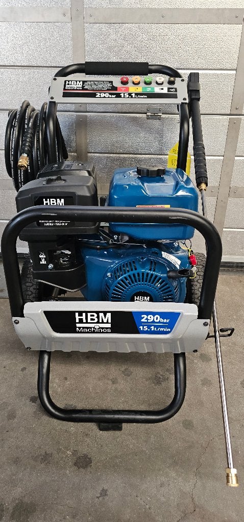 HBM benzine hogedrukreiniger 290 bar 15,1L/min 459c, Ophalen of Verzenden, Zo goed als nieuw, Benzine