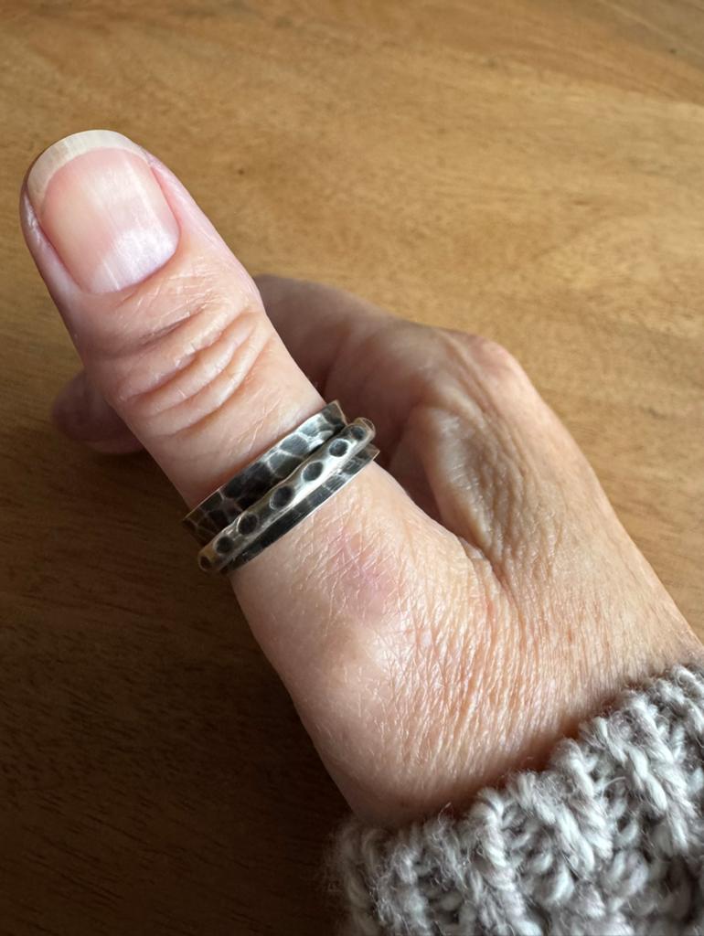 Spinner Fidget Ring ~NIEUW~ Sterling zilver silver unisex, Sieraden, Tassen en Uiterlijk, Ringen, Nieuw, Dame of Heer, 20 of groter