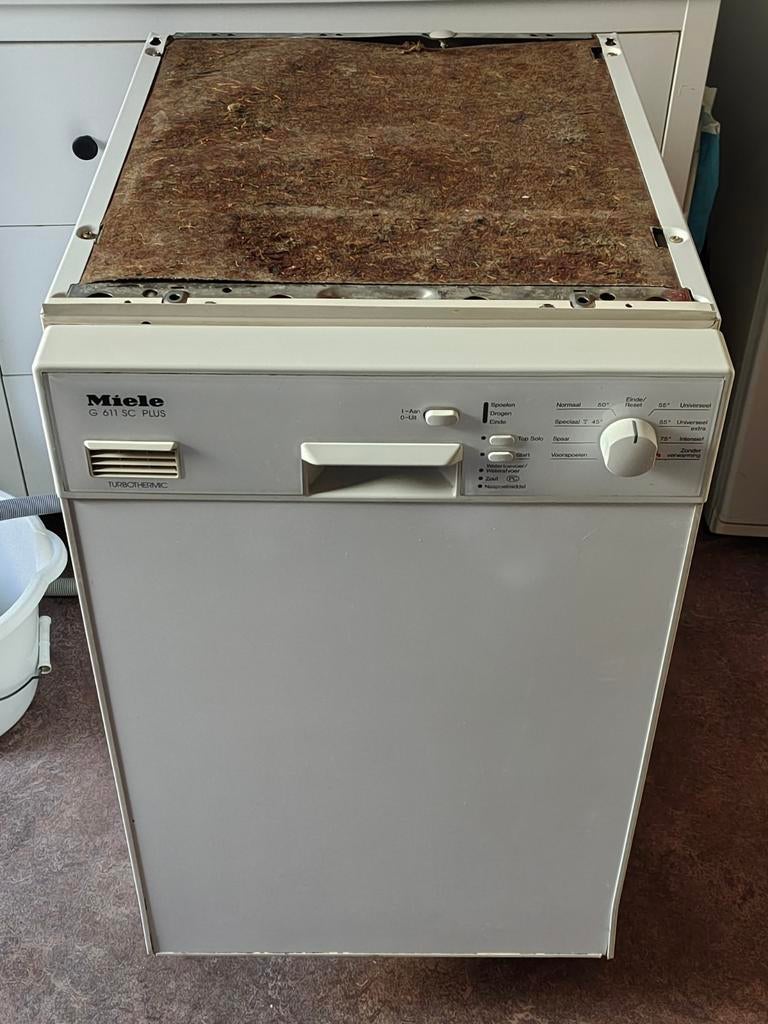 Miele kleine vaatwasser, smal model G 611 SC PLUS, Ophalen, Gebruikt, Minder dan 10 liter, Eco programma