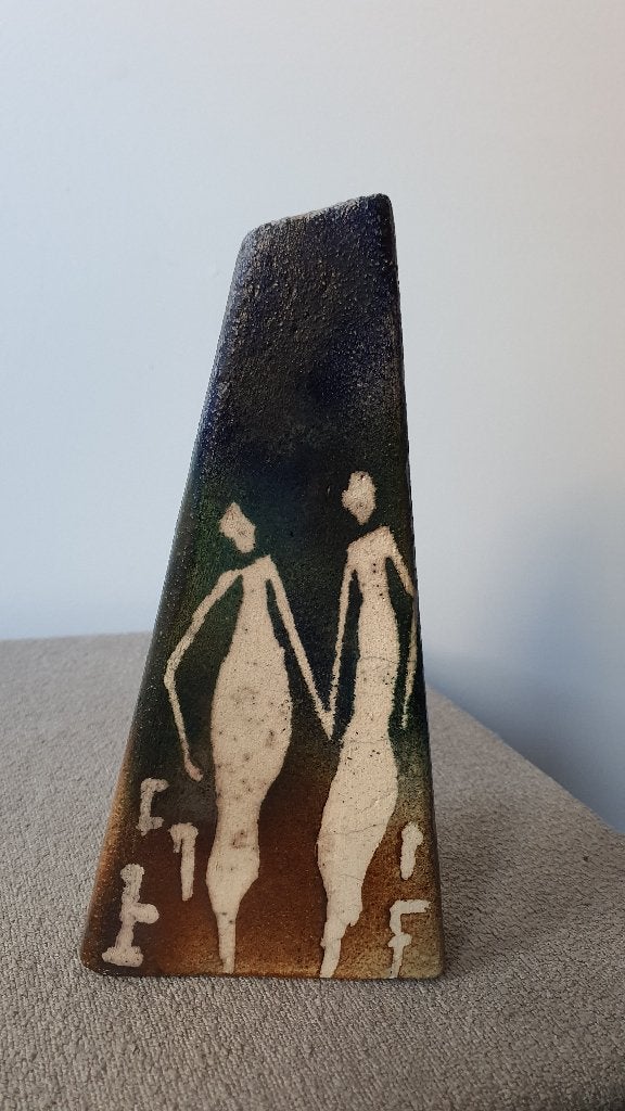 Uniek Handgemaakt Keramisch Kunstobject – 23 cm, Antiek en Kunst, Antiek | Keramiek en Aardewerk, Ophalen of Verzenden