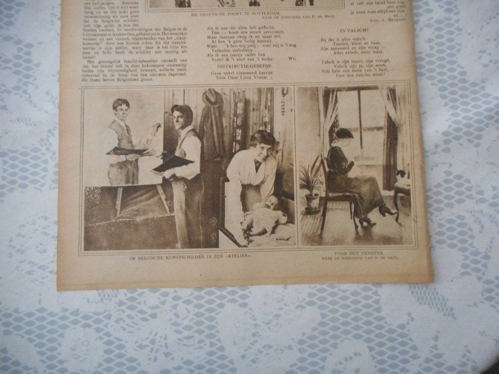 Pieter de Mets. Kunstschilder. 1918., Ophalen of Verzenden, Voor 1920, Nederland, Knipsel(s)