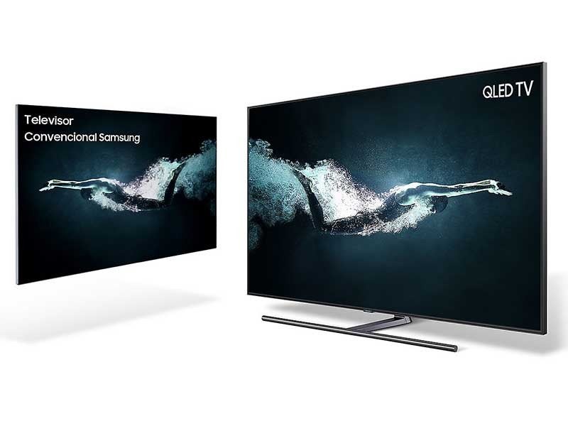 Samsung Smart tv QLED Q75Q9FNA, Ophalen, Zo goed als nieuw, 100 cm of meer, Samsung