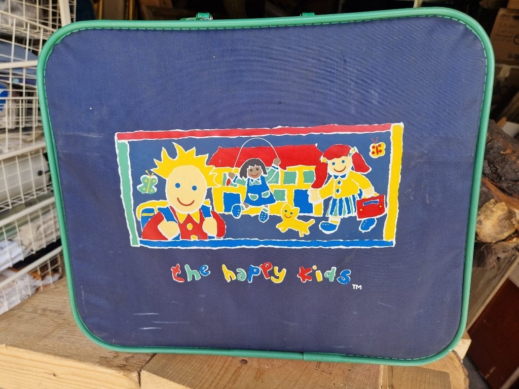 "The Happy Kids" –Kinder vintage koffertje, Ophalen, Overige materialen, Gebruikt, Minder dan 50 cm