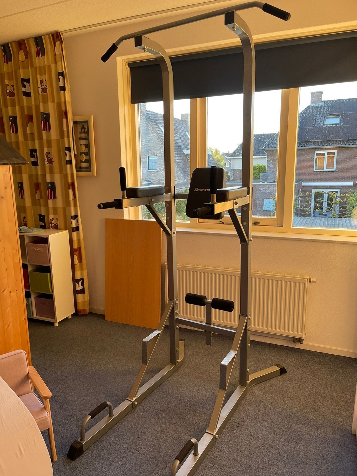 Krachtstation - Power Tower voor thuisgym, Sport en Fitness, Ophalen, Krachtstation, Armen, Zo goed als nieuw