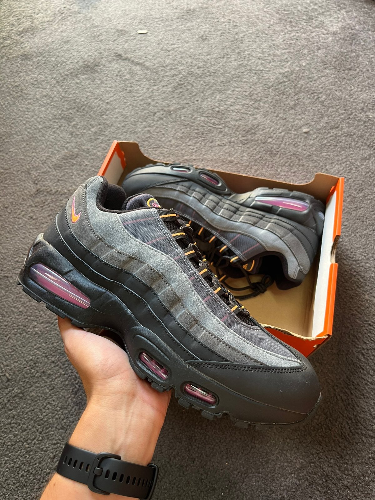 Nike Air Max 95 OG Zwart Grijs - Maat 45.5, Zwart, Nieuw, M, Ophalen of Verzenden