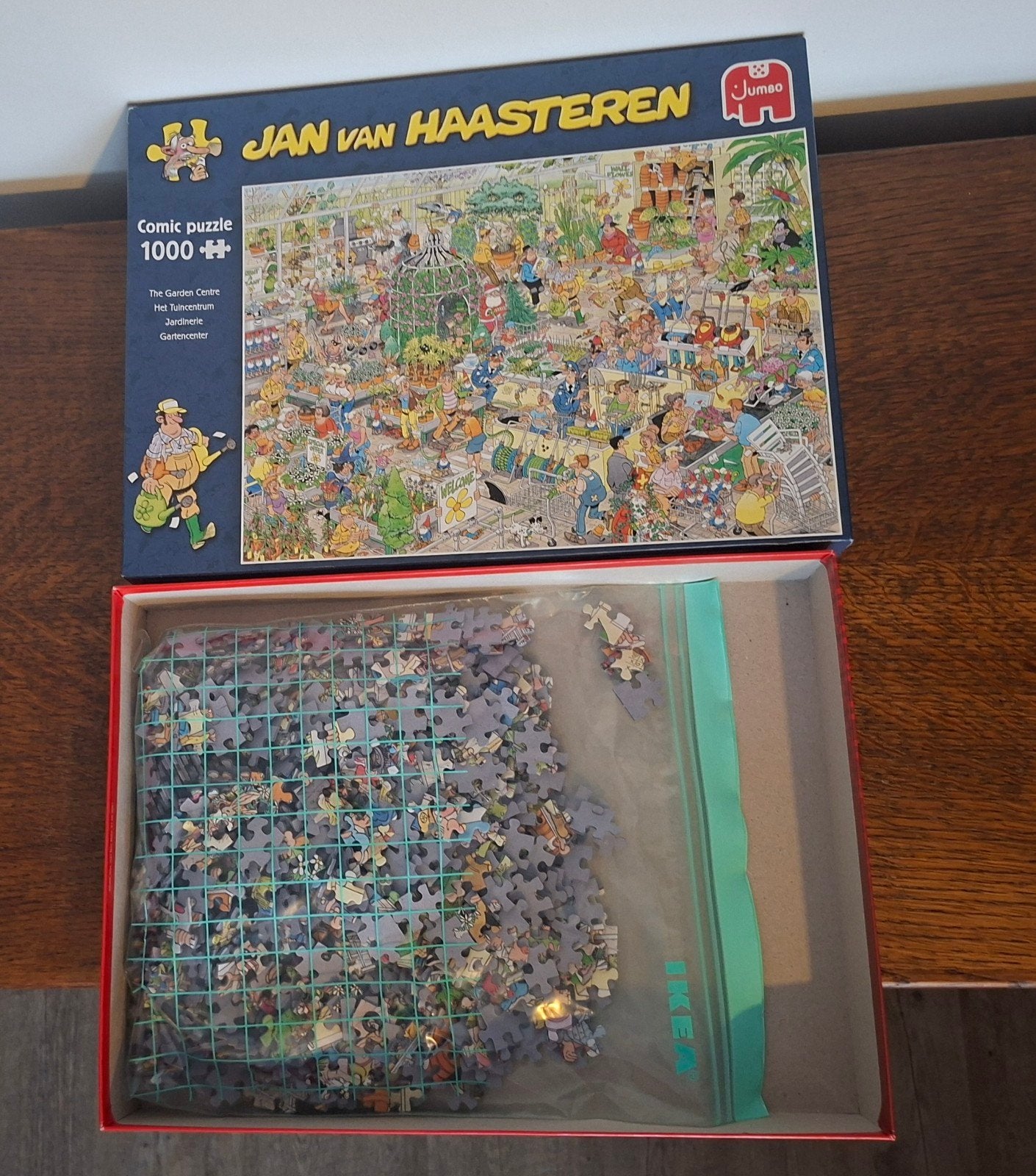 Jan van Haasteren puzzel - Het Tuincentrum (1000 stukjes), Ophalen, 500 t/m 1500 stukjes, Gebruikt, Legpuzzel