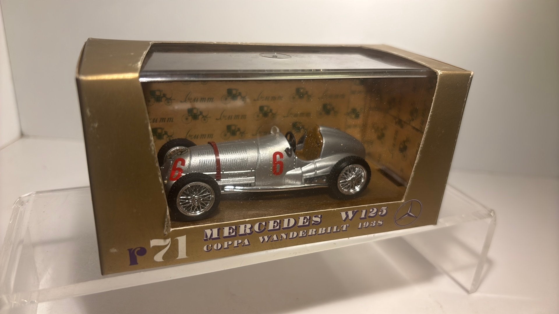 Mercedes w125 coppa wanderbilt 1938 brumm 1.43, Overige merken, Auto, Ophalen of Verzenden, A