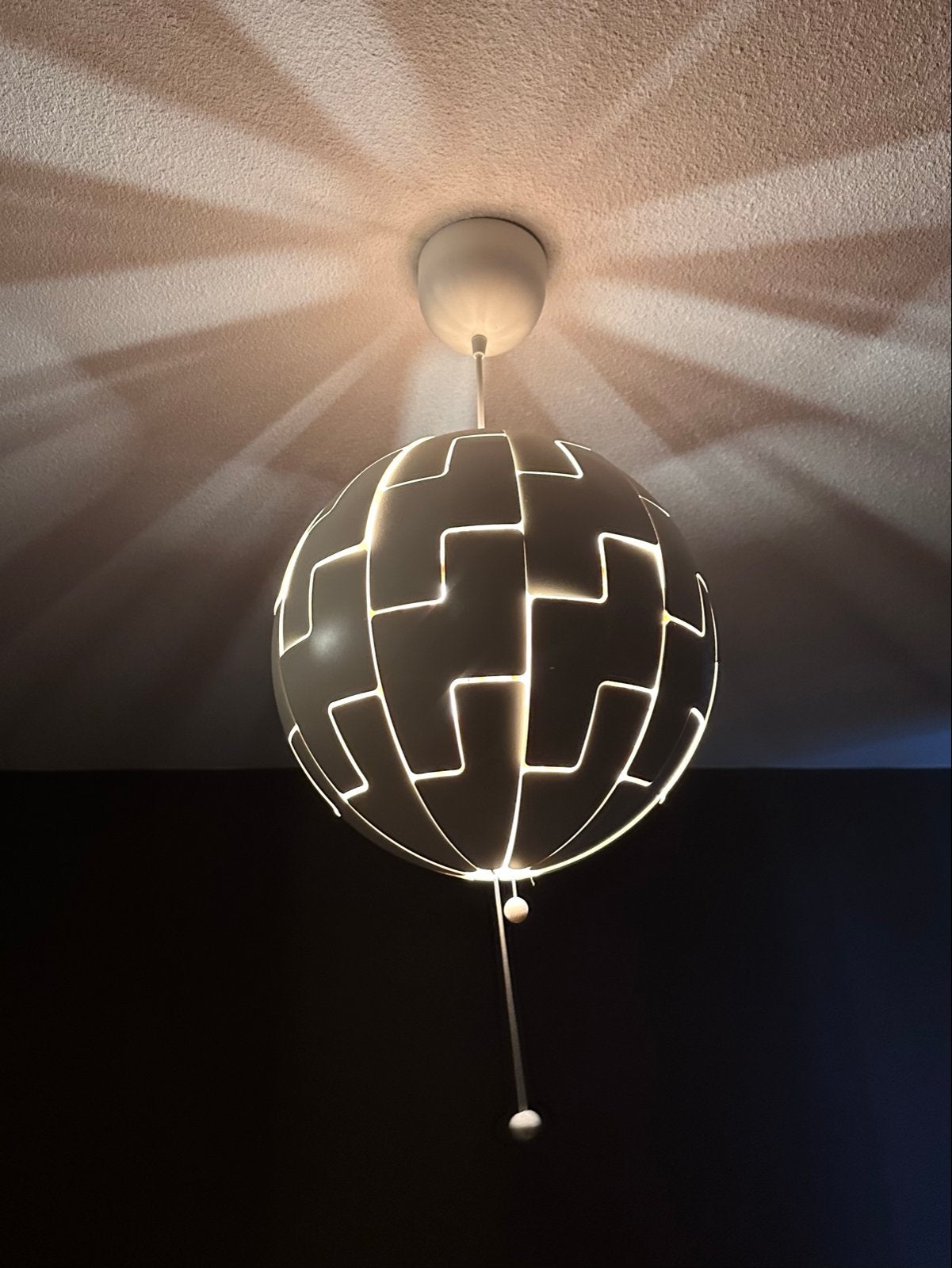 Ikea PS 2014 hanglamp - Wit/Oranje - Modern design, Ophalen, Gebruikt, Kunststof, E27 (groot)