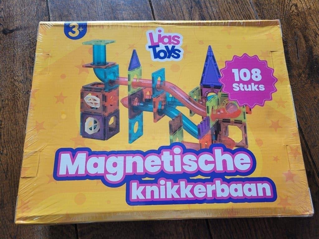 108-delige Magnetische Knikkerbaan - Lias Toys, Overige merken, Onbekend, Nieuw, Ophalen of Verzenden