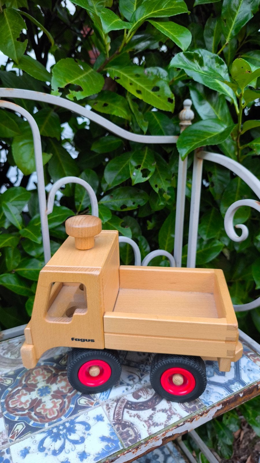 Houten Unimog speelgoedauto - Fagus 25cm, Ophalen of Verzenden, Nieuw, Overige typen