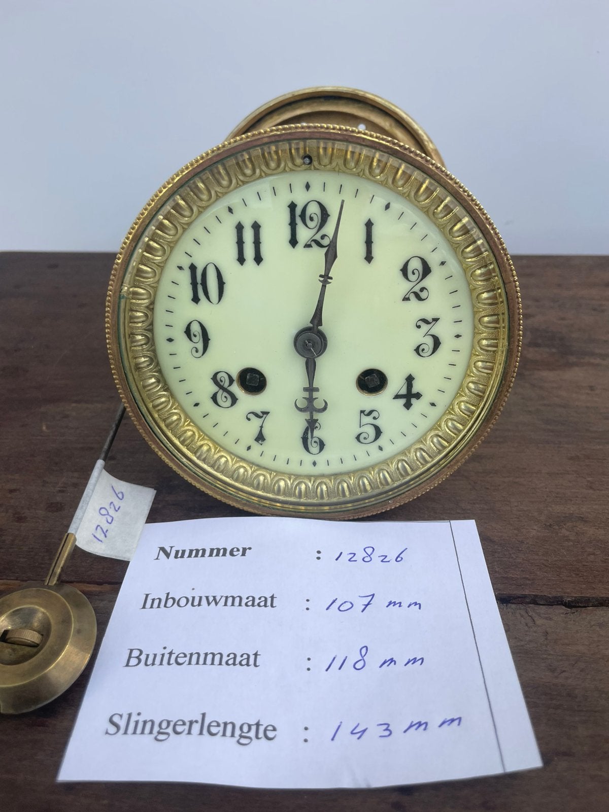 Los Frans pendule uurwerk 12826, Ophalen of Verzenden