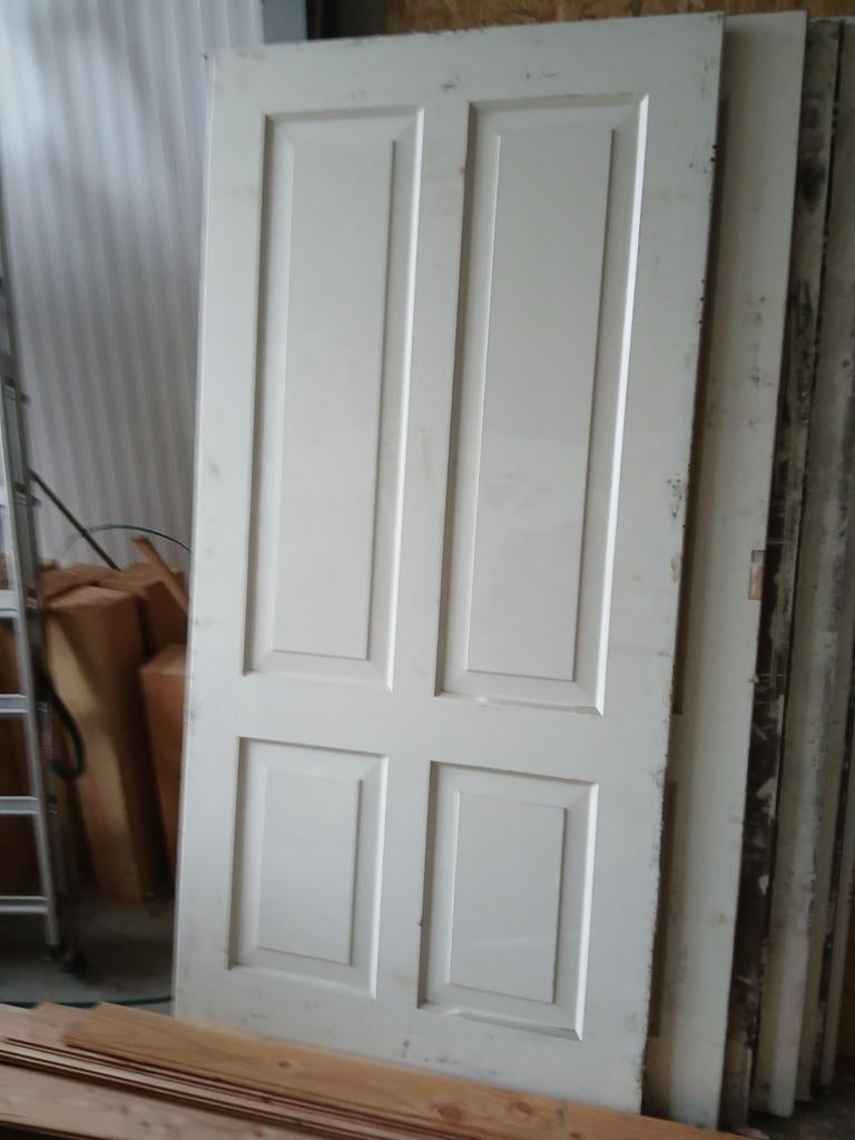Hardhouten opdekdeuren (massief )., Ophalen, Binnendeur, 200 tot 215 cm