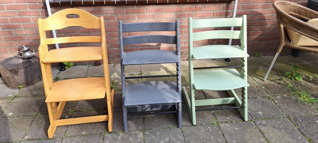 Diverse kinderstoelen en accessoires (Tripp Trapp), Ophalen, Gebruikt, Meegroeistoel, Gordel(s)