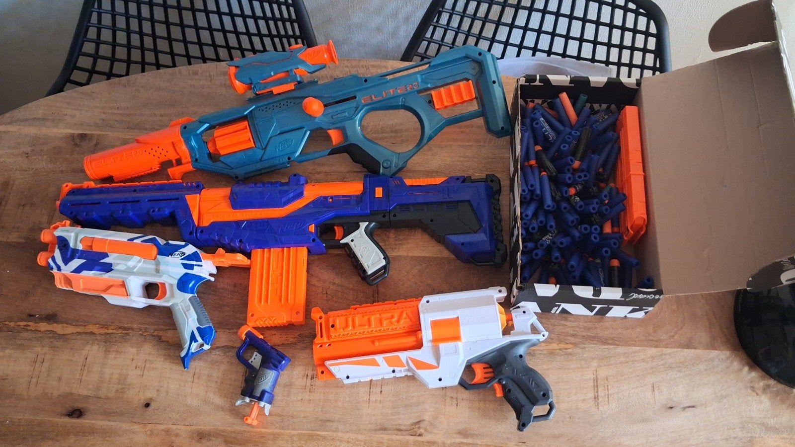 Vijf Nerf Blasters Set, Ophalen, Gebruikt