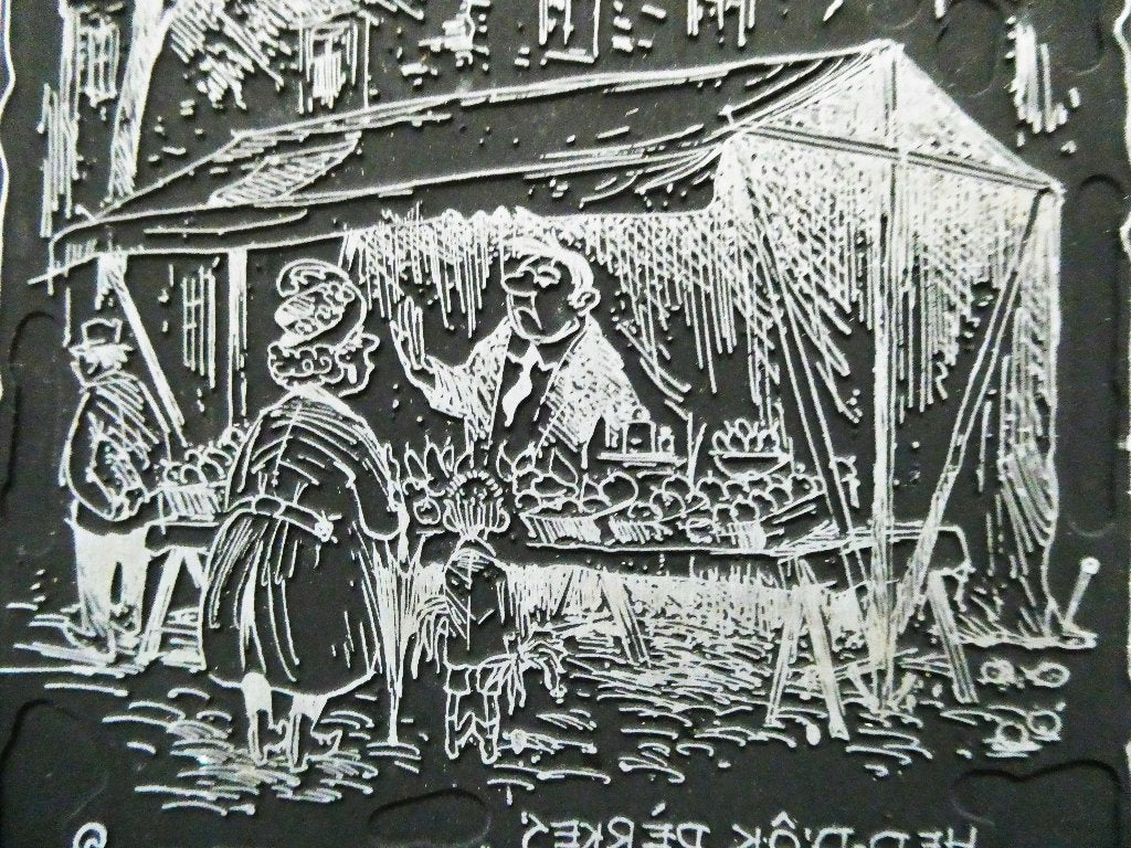 Stempel marktkraam fruitkraam markt kraam België dialect, Ophalen of Verzenden