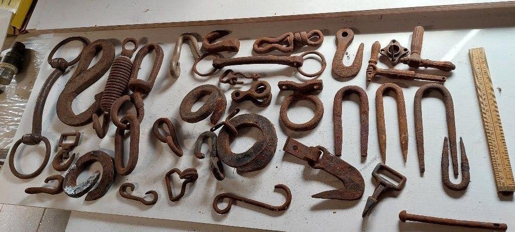 Partij antiek smeedijzer, Antiek en Kunst, Ophalen of Verzenden