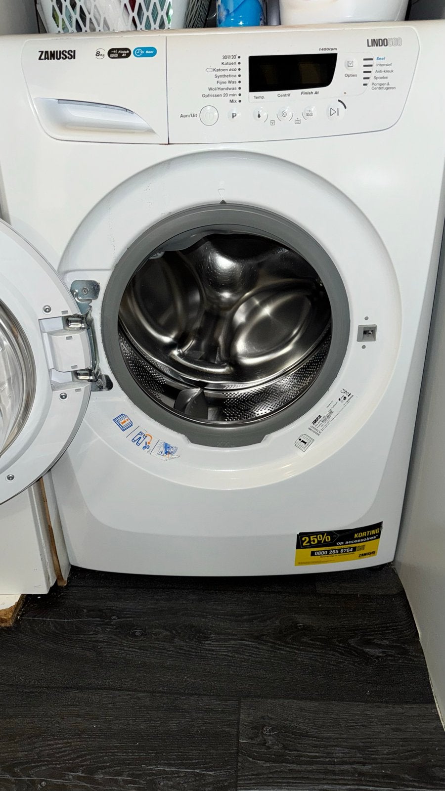 Zanussi Lindo 300 Wasmachine 8kg - Goede Staat, Witgoed en Apparatuur, Ophalen, 1200 tot 1600 toeren, Gebruikt, 8 tot 10 kg