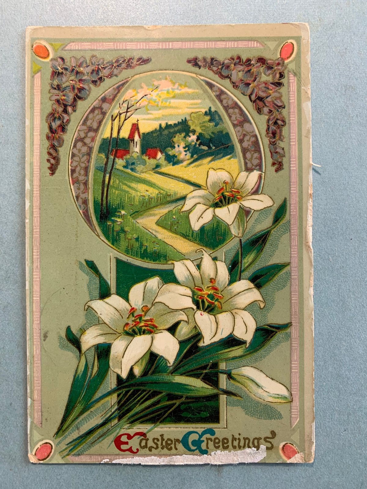 Easter Greetings, Ophalen of Verzenden, Voor 1920, Gelopen, Feest(dag)