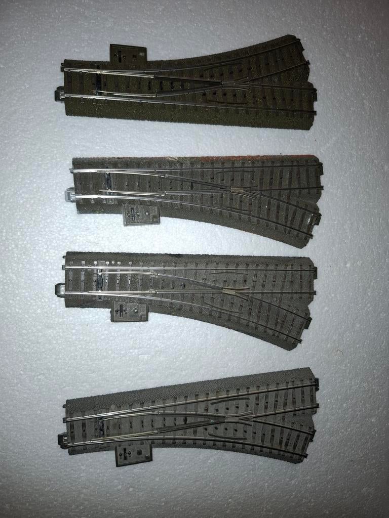 4 marklin c rails wissels, Wisselstroom, Gebruikt, Rails, Ophalen of Verzenden
