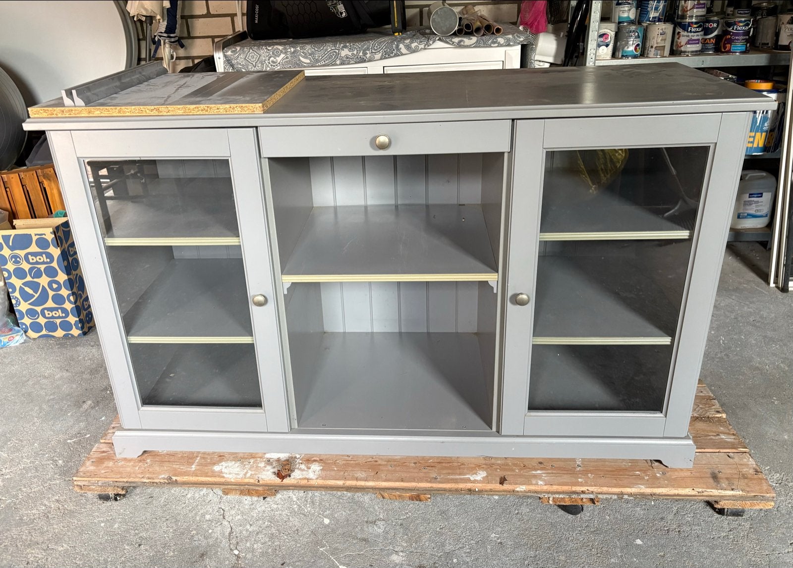 Gratis! IKEA Liatorp dressoir/tv-meubel, Ophalen, Gebruikt, 100 tot 150 cm, 25 tot 50 cm