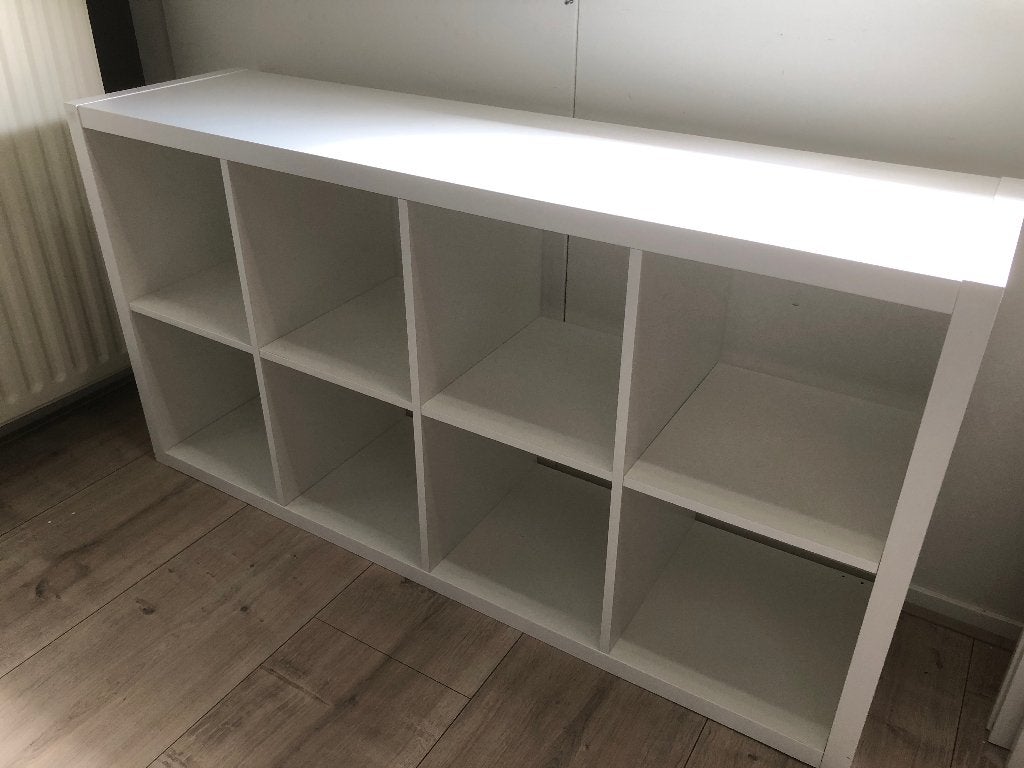Witte Ikea vakkenkast kallax, Ophalen, Gebruikt, 50 tot 100 cm, Minder dan 100 cm