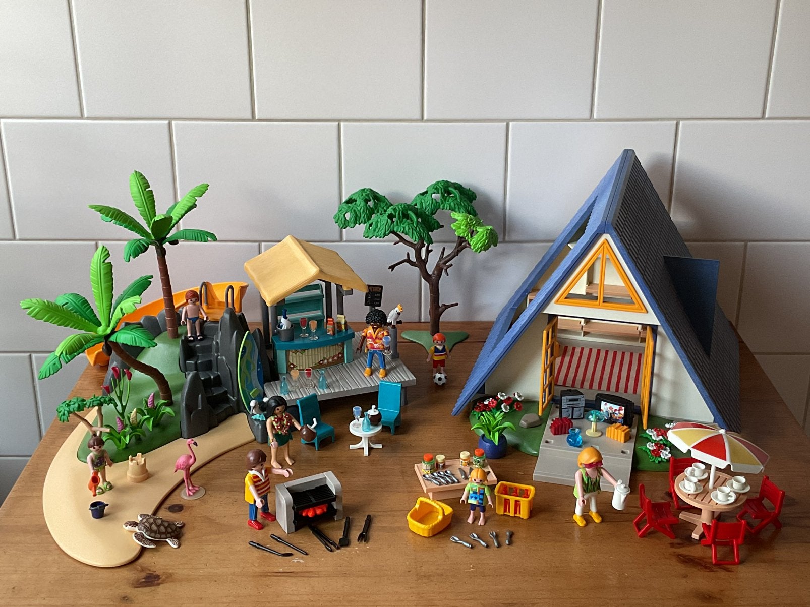 PLAYMOBIL UITGEBREID VAKANTIEHUIS 🥂 🍾 SUPERSET !!, Ophalen of Verzenden, Gebruikt