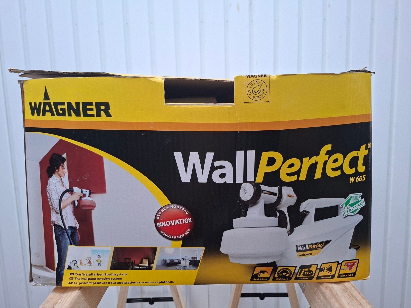 Wagner WallPerfect W 665 Spuitsysteem voor Muurverf, Doe-het-zelf en Verbouw, Ophalen of Verzenden, Zo goed als nieuw, Verfspuit of Verfpomp