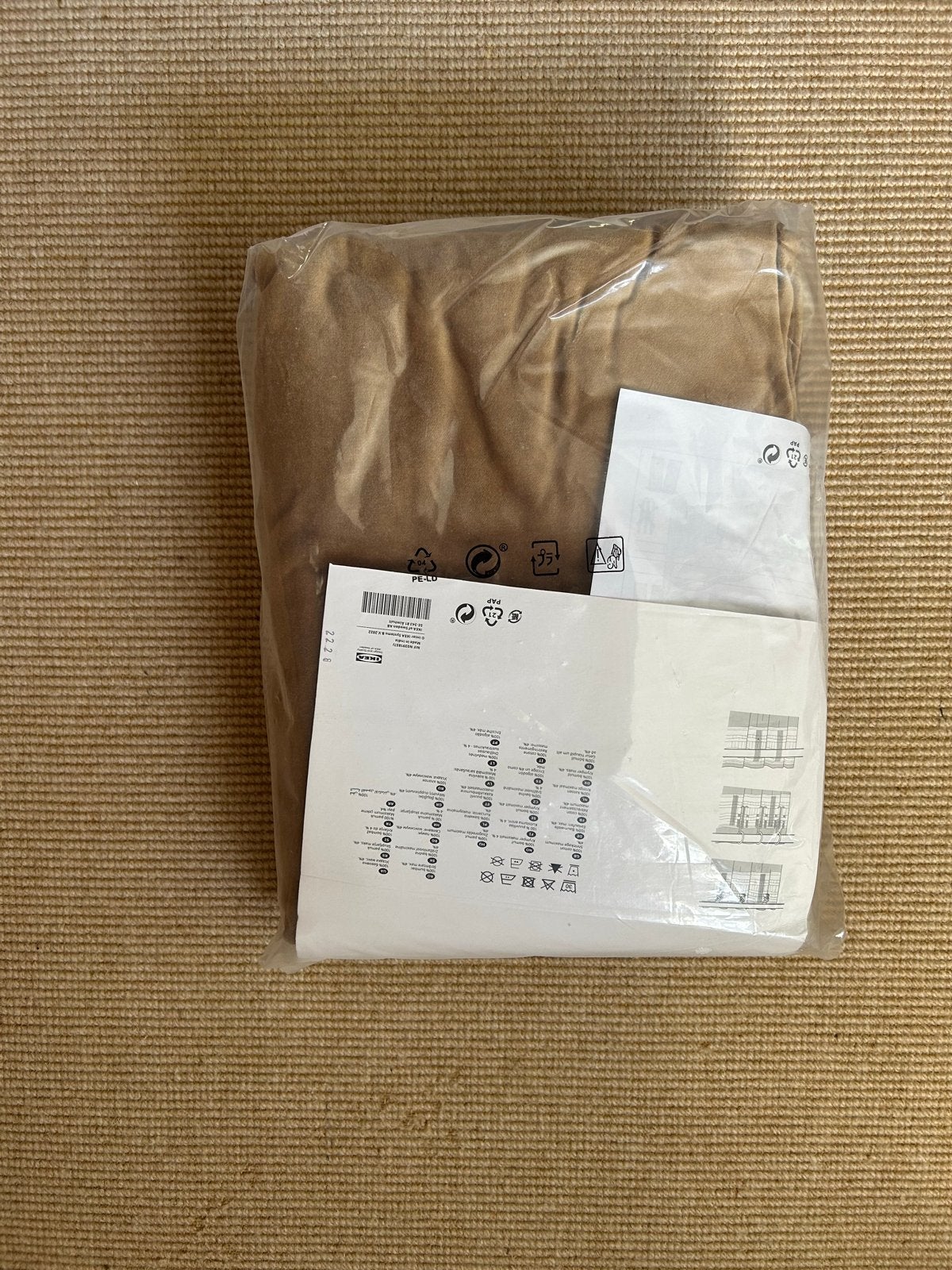 IKEA SANELA Gordijnen - Nieuw in verpakking, Ophalen, Bruin, Verduisterend, Fluweel