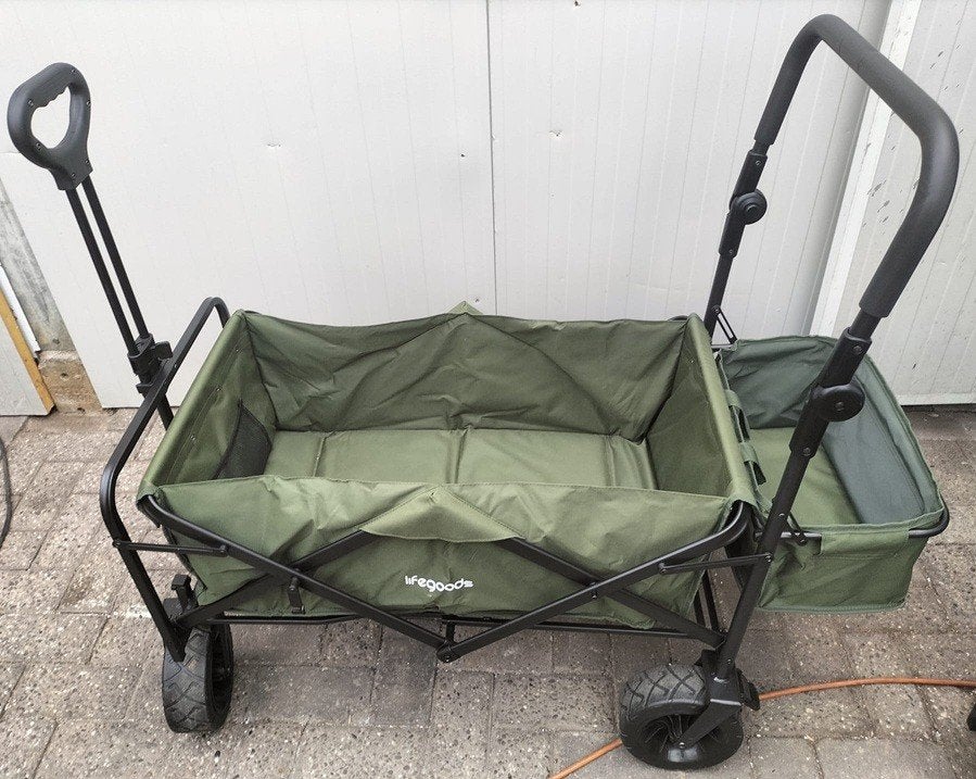 Bolderkar Opvouwbaar 120KG 90L groen, Caravans en Kamperen, Bolderkarren, Ophalen, Opvouwbaar, Zo goed als nieuw