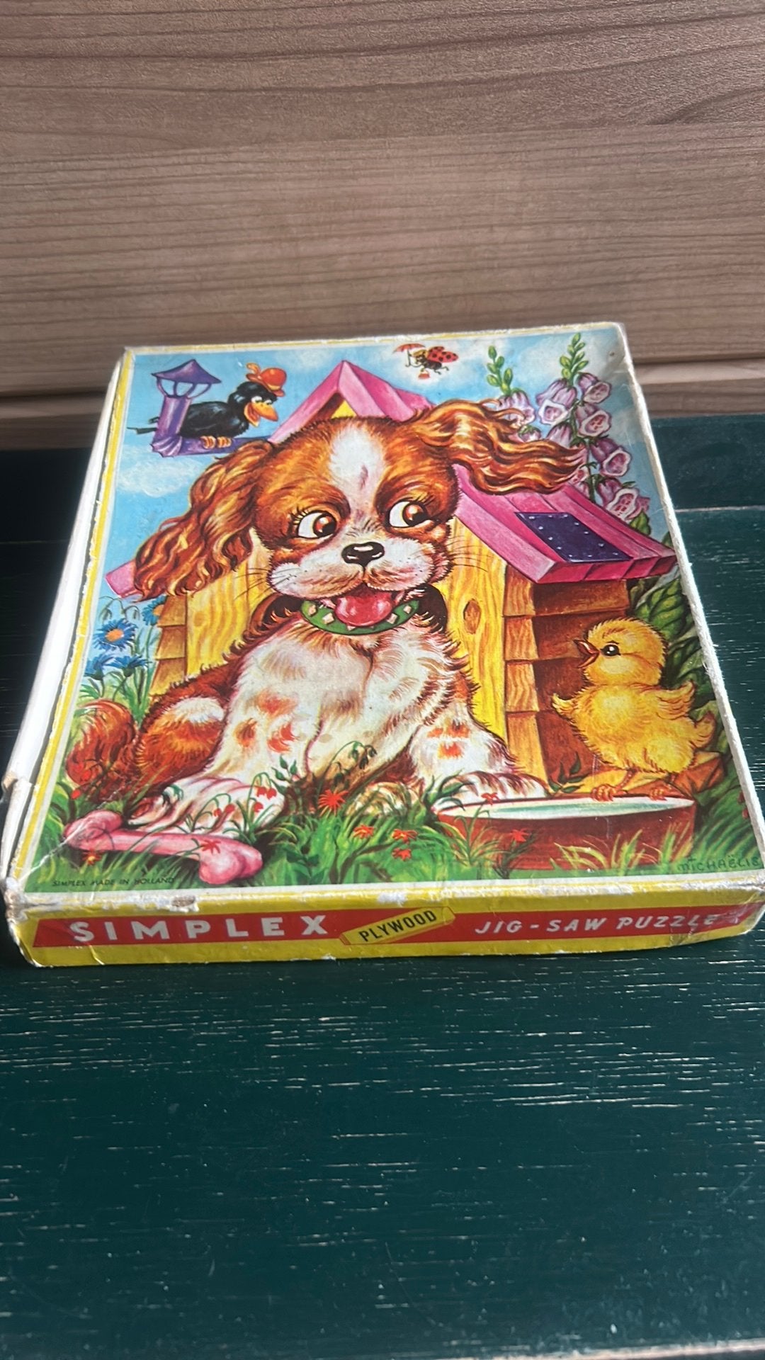Simplex Triplex leg puzzel, jig-saw puzzel hondje, Verzamelen, Ophalen of Verzenden, Gebruikt