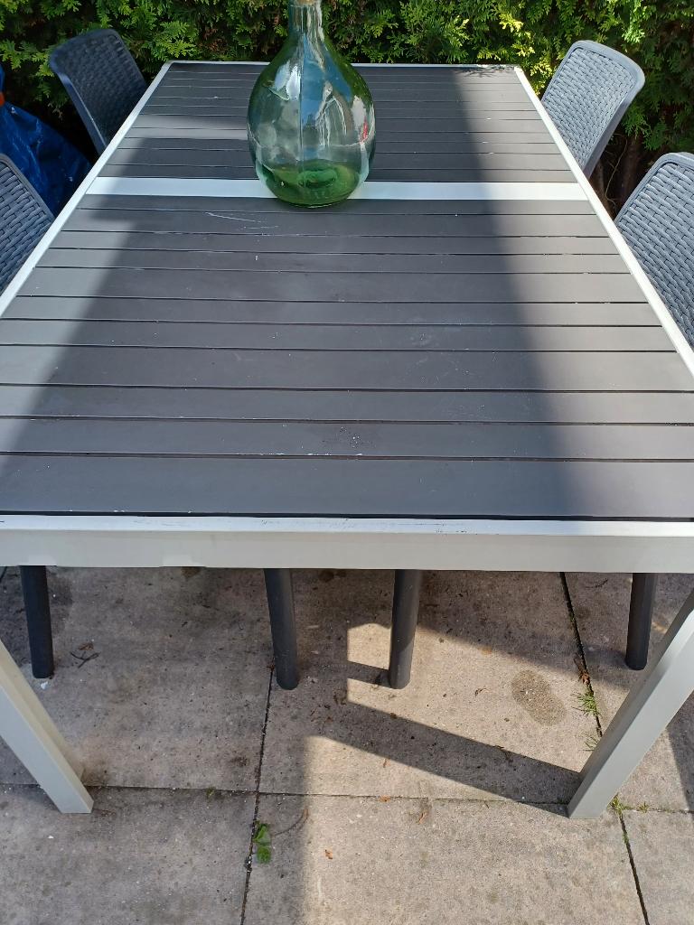 Tuintafel grijs, Tuin en Terras, Ophalen, Gebruikt, Rechthoekig