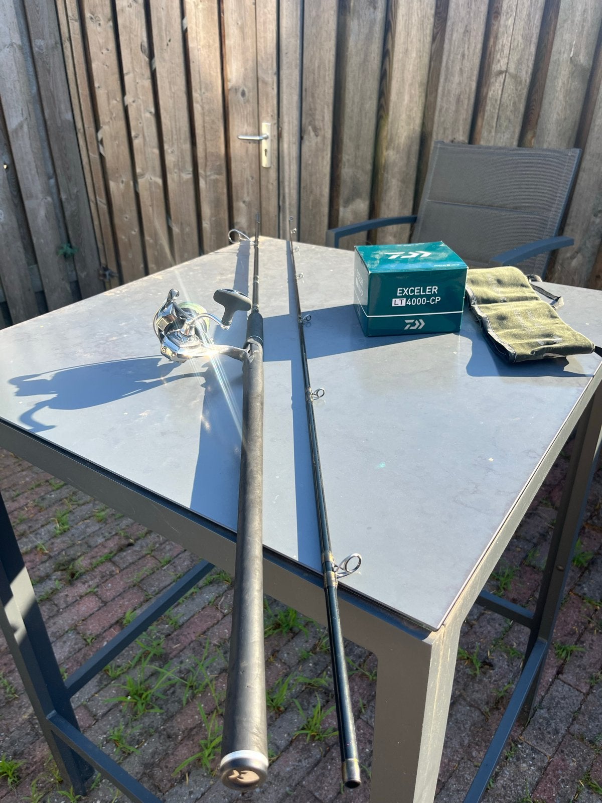 Complete vishengel set: Daiwa, Westin en WFT lijn, Watersport en Boten, Ophalen of Verzenden, Zo goed als nieuw, Complete hengel
