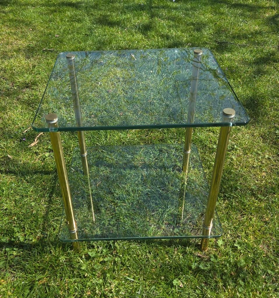 Vintage Hollywood Regency bijzettafel, Huis en Inrichting, Tafels | Bijzettafels, Ophalen, Gebruikt, Hollywood Regency