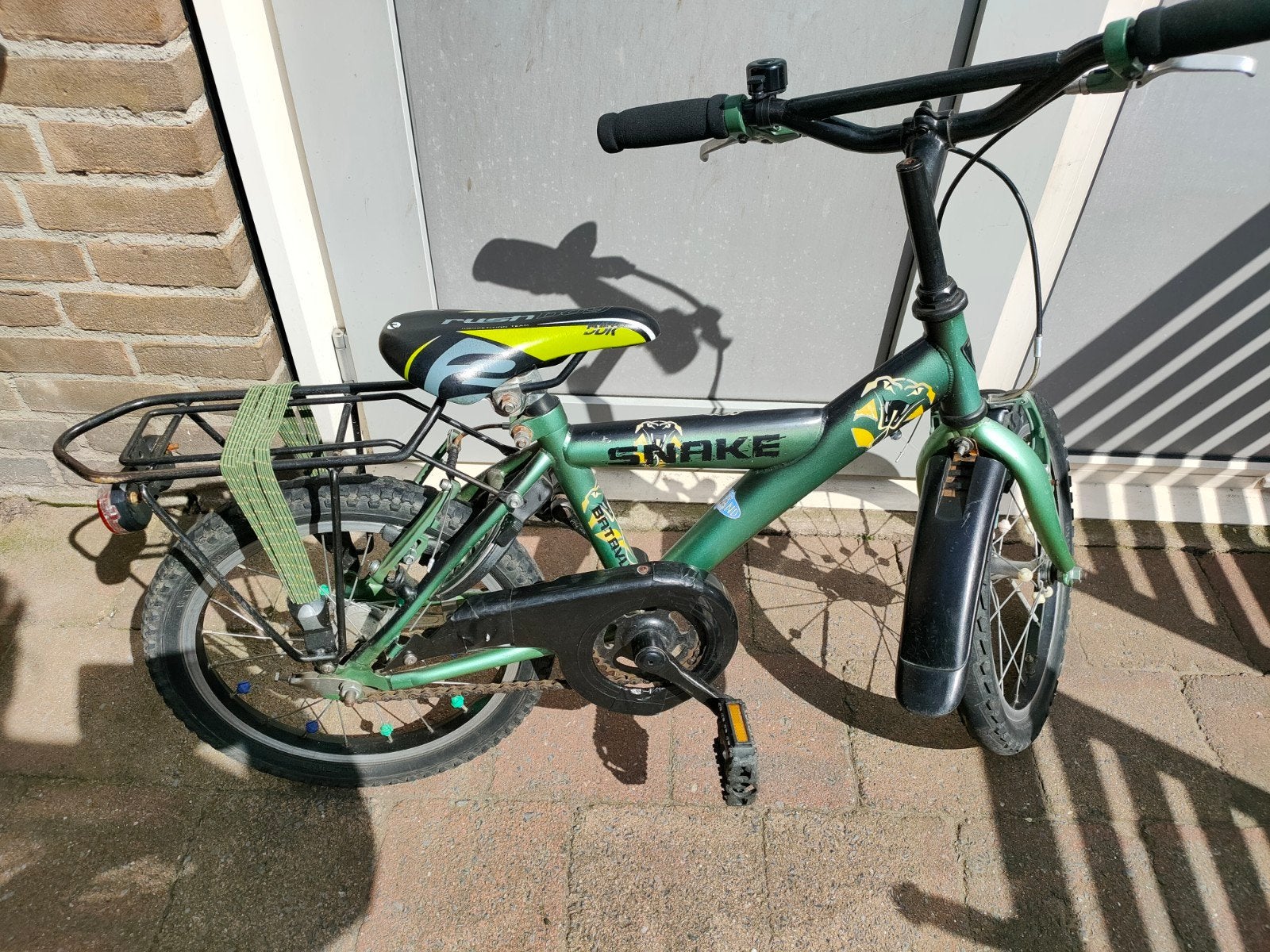 16 inch Loekie Snake Batman kinderfiets, Ophalen, Terugtraprem, Gebruikt, Handrem