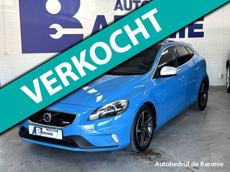 Volvo V40 1.6 T3 R-Design, Rebel Blue, Auto's, Volvo, Gebruikt, Zwart, 4 cilinders, 150 pk