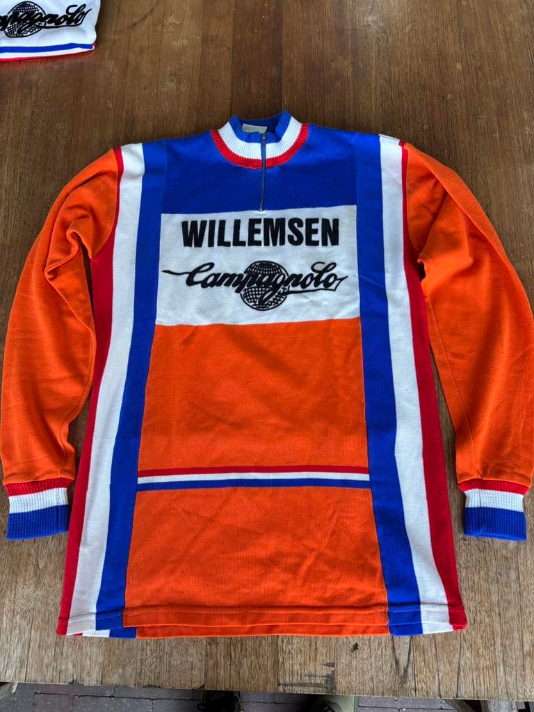 Wielertrui, Koerstrui, Jan Willemsen Campagnolo lange mouw, Fietsen en Brommers, Fietsaccessoires | Fietskleding, Ophalen of Verzenden
