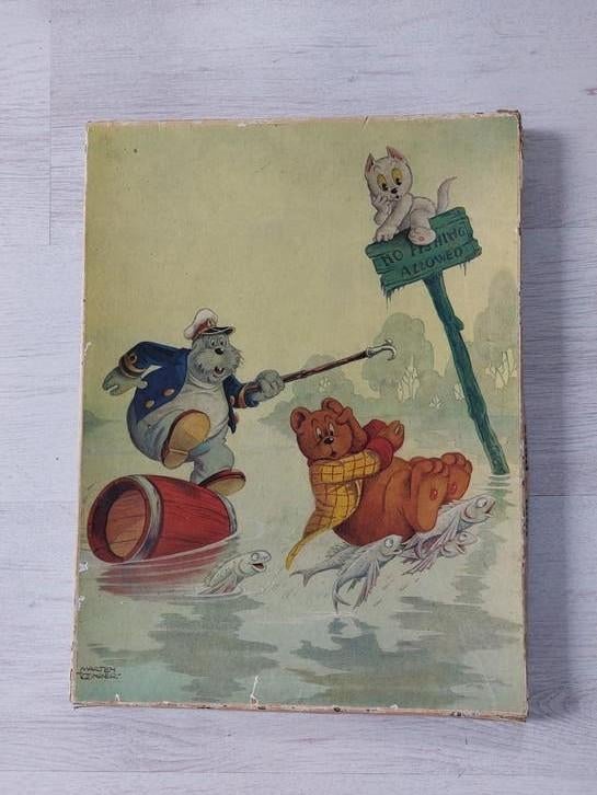 Vintage Legpuzzel Maarten Toonder Tom Poes, Ophalen of Verzenden, Minder dan 500 stukjes, Gebruikt, Legpuzzel