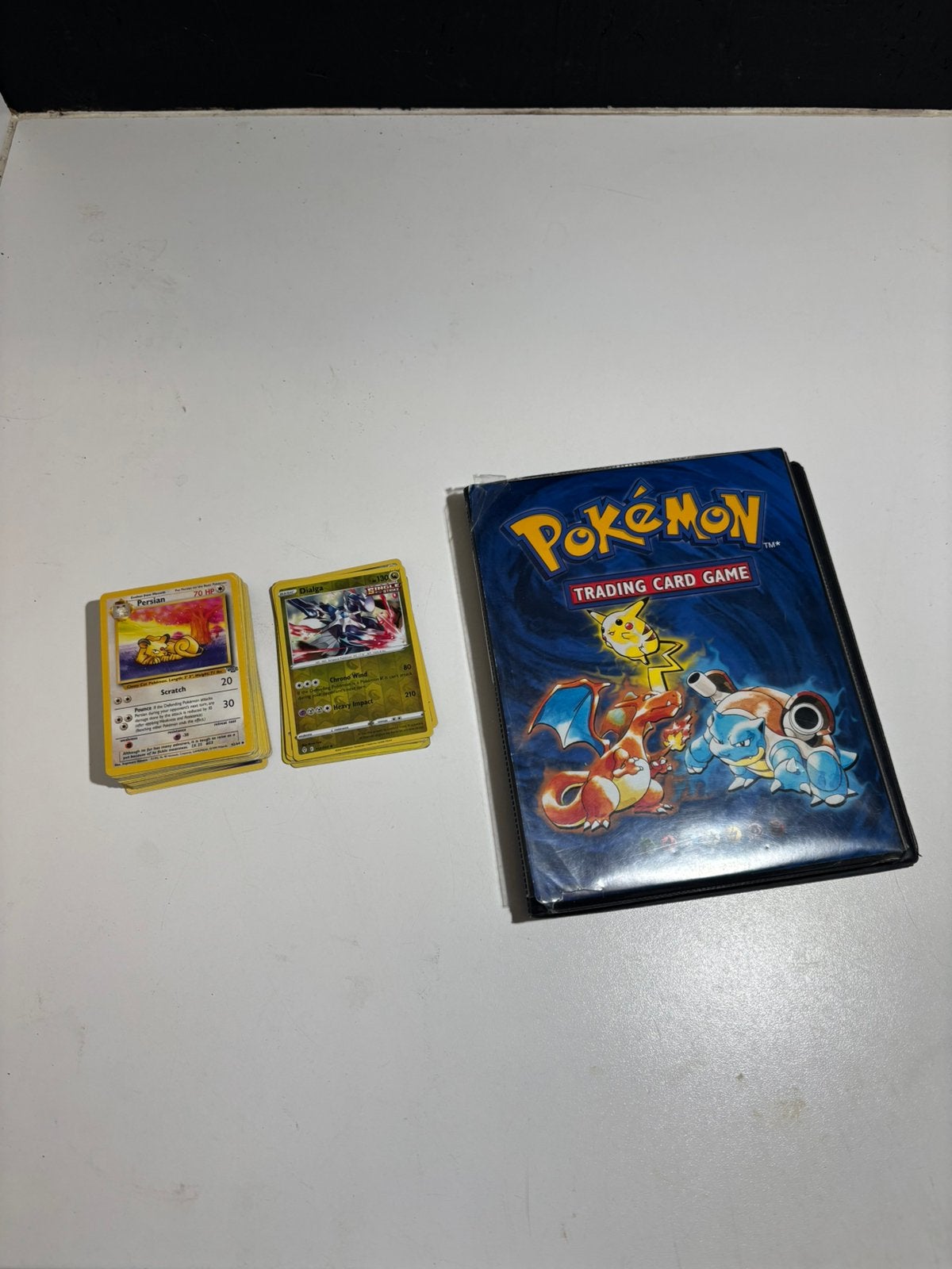Oude Pokémon Kaarten binder - ❗️LEES BESCHRIJVING❗️, Ophalen of Verzenden, Meerdere kaarten, Foil