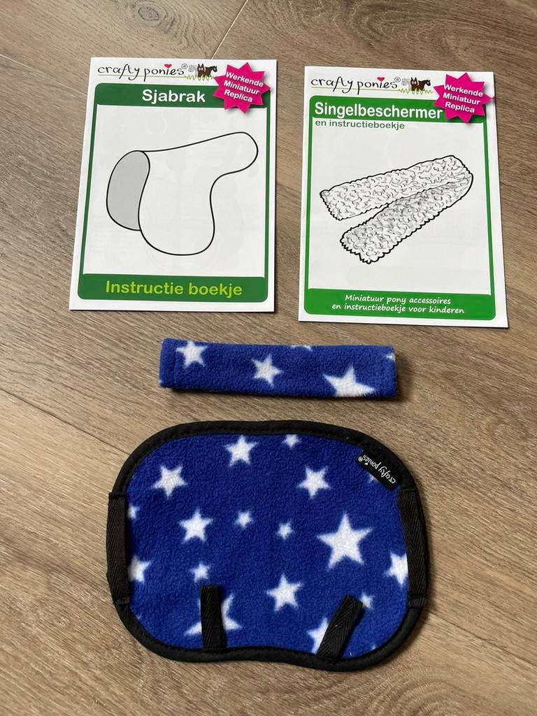 Crafty Ponies zadeldek en singelbeschermer blauw met sterren, Ophalen of Verzenden, Zo goed als nieuw, Jongen of Meisje