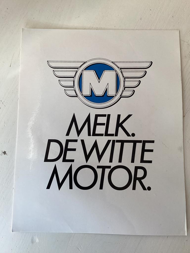 Sticker Melk de Witte Motor, Verzenden, Zo goed als nieuw