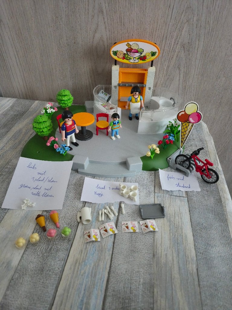 Playmobil 4134 IJssalon, Verzenden, Gebruikt, Complete set