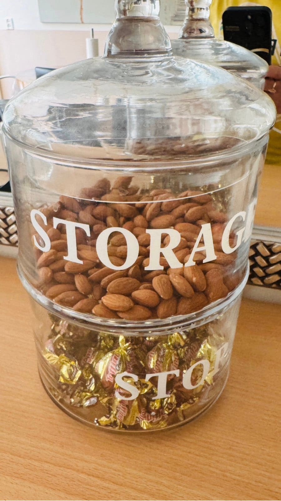 T.K.deze 2 lagen luxe voorraad potten,zijn zo goed als nieuw, Ophalen of Verzenden, Zo goed als nieuw