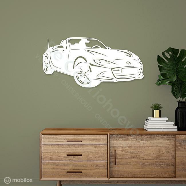 MX5 Wanddecoratie ND (89*40cm) Wit, De Cabriohoeve VOF, Nieuw, Info@cabriohoeve.nl, Julianalaan 9, 9462PG Gasselte, Nederland