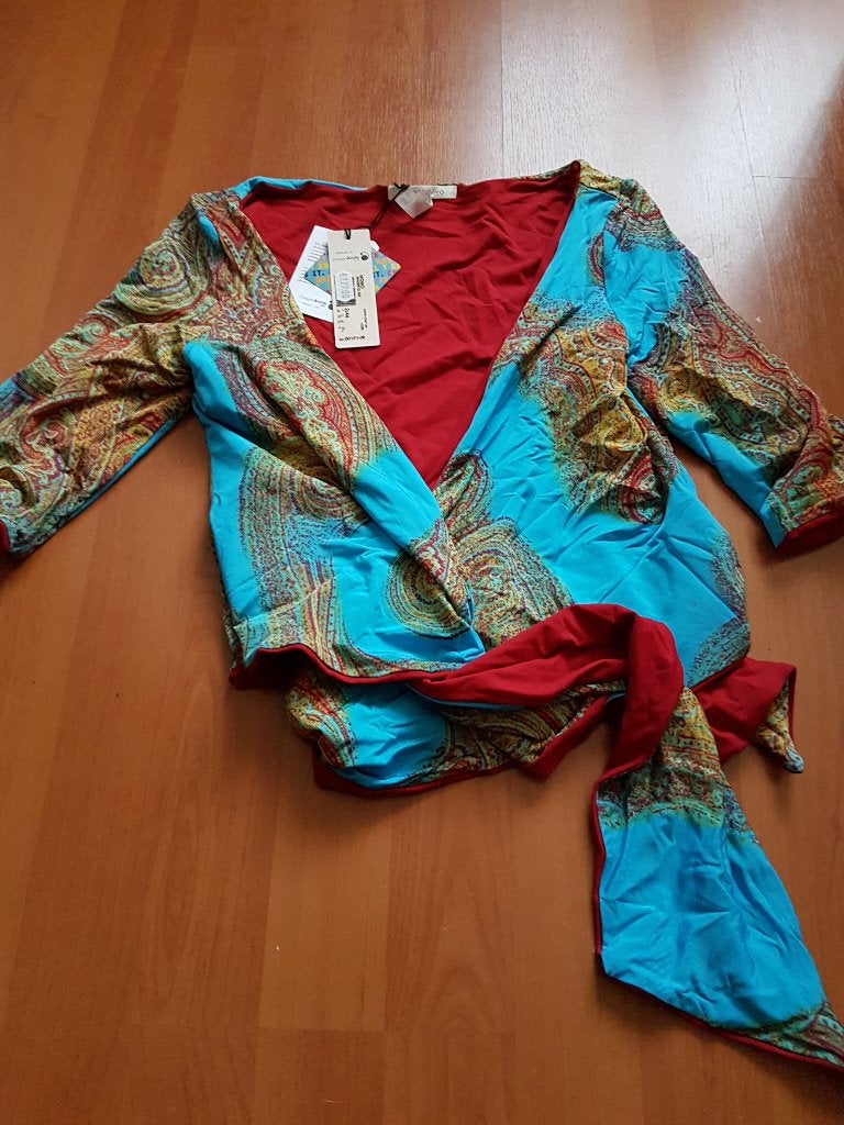 Elegante strandtop van Argentovivo nieuw met kaartjes - S, Kleding | Dames, Badmode en Zwemkleding, Overige typen, Blauw, Nieuw