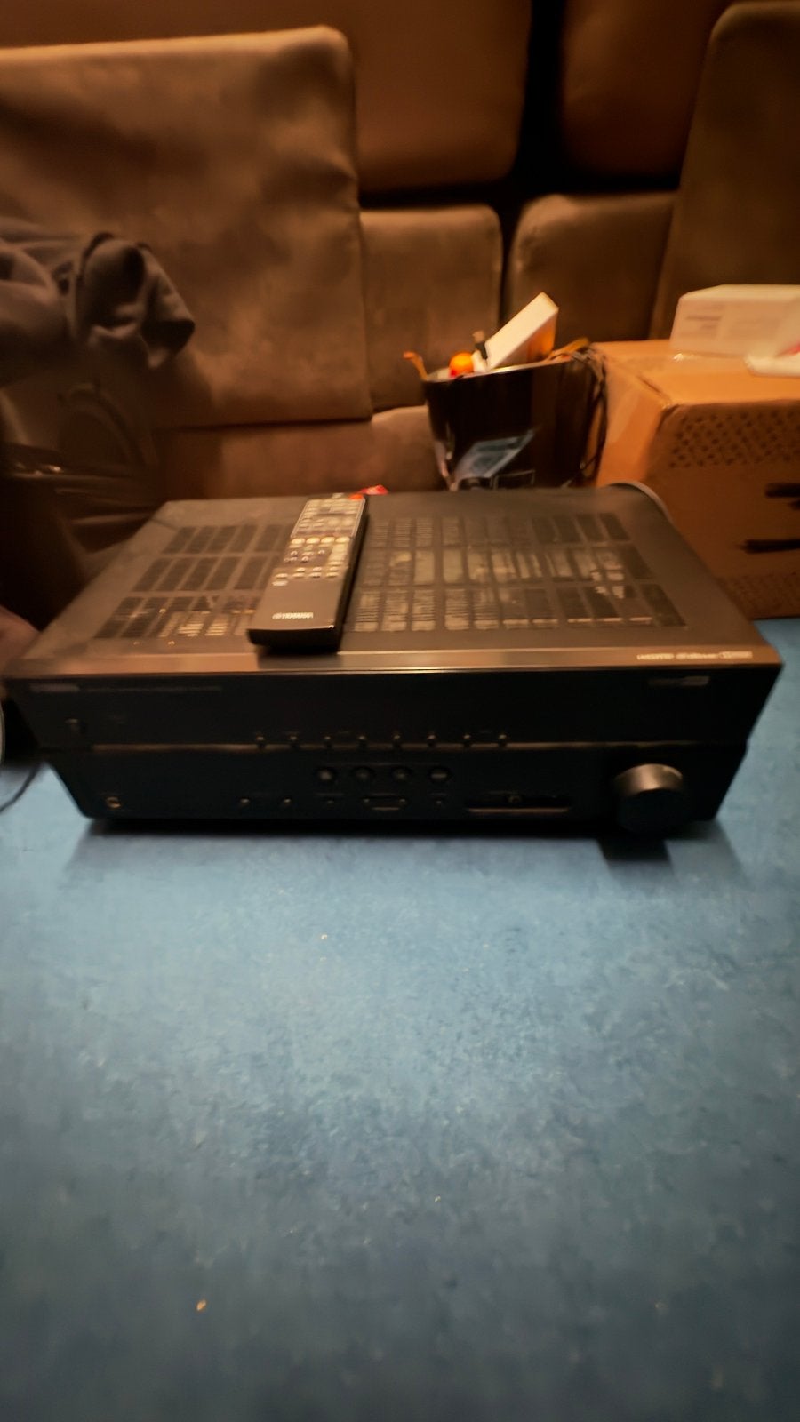 Yamaha RX-V375 Natural Sound AV Receiver., Audio, Tv en Foto, Ophalen, Yamaha, Zo goed als nieuw, 120 watt of meer
