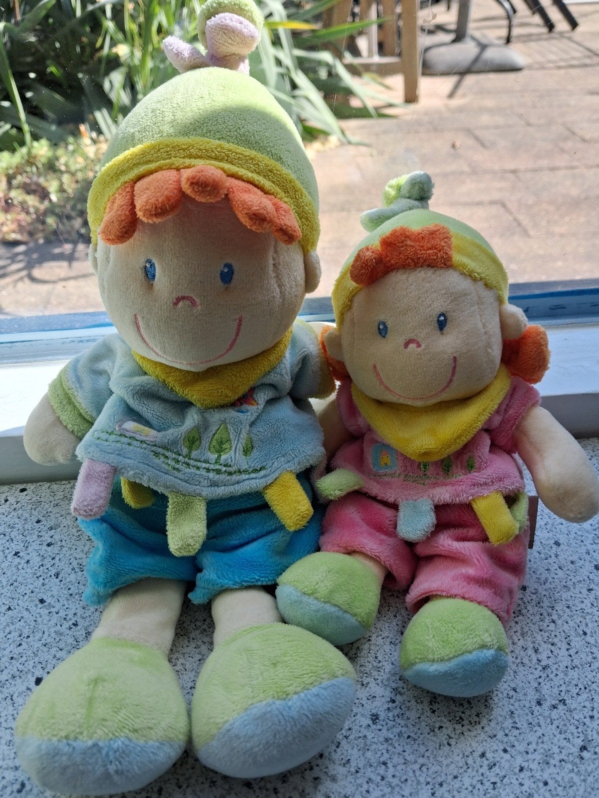Pop meisje Aline en Alain merk Nicotoy meten ca 22 cm en ca, Overige typen, Ophalen of Verzenden, Zo goed als nieuw, Wasbaar